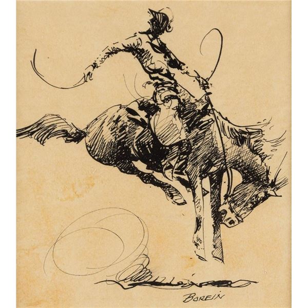 Edward Borein, pen and ink