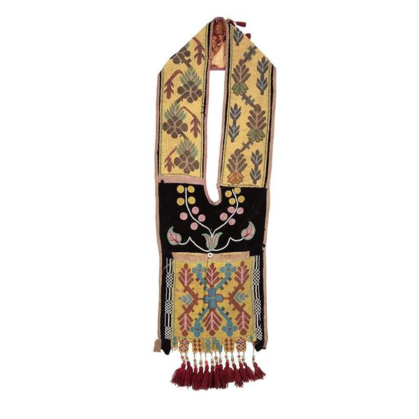 Chippewa Beaded Bandolier Bag, 44" long