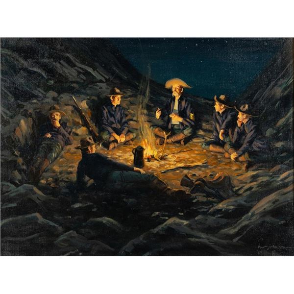 Harvey W. Johnson, oil on canvasboard