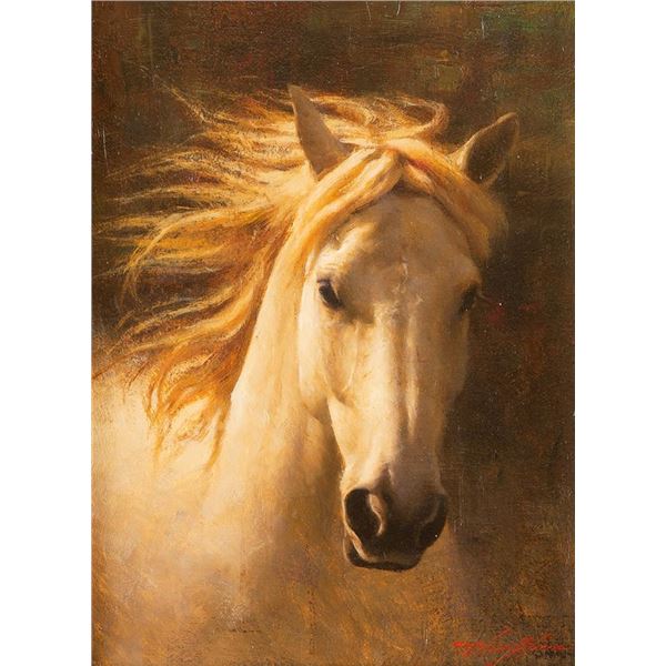 Chauncey Homer, oil on board