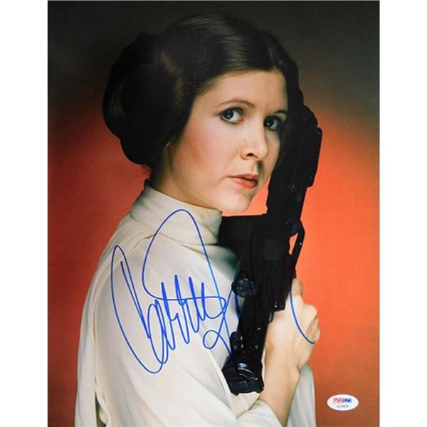Star Wars Carrie Fisher signed photo. PSA Authenticated