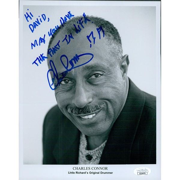 Little Richard's Drummer Charles Connor signed photo. JSA Authenticated