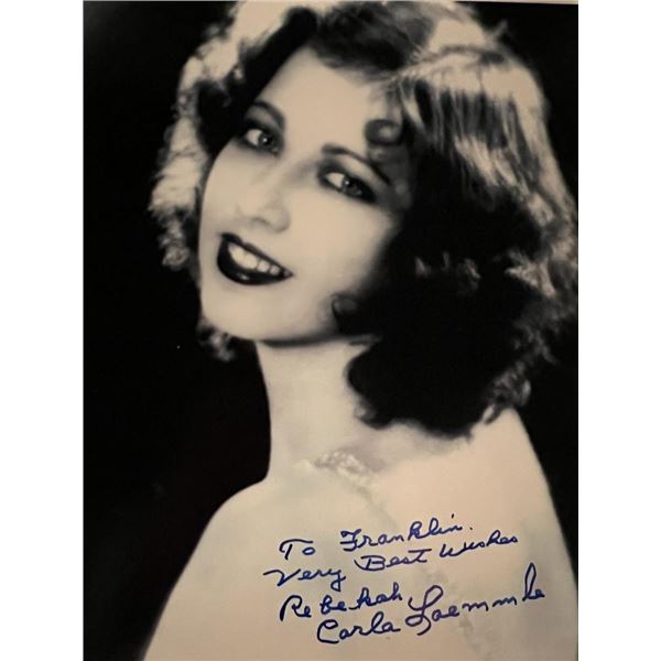 Carla Laemmle signed photo
