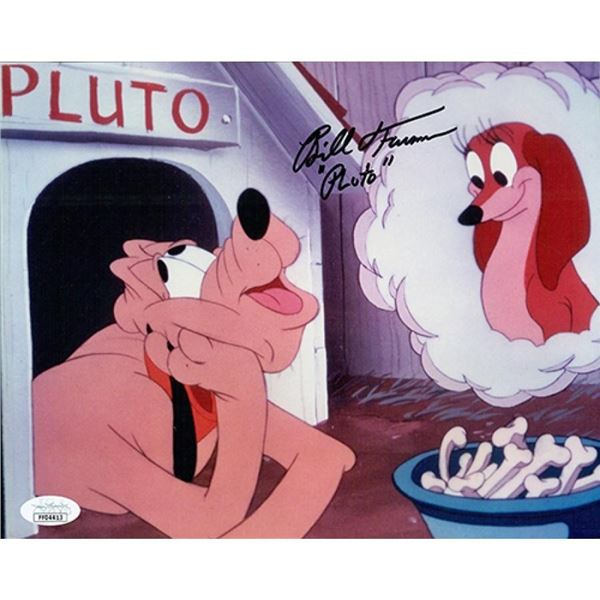 Bill Farmer Pluto signed photo. JSA Authenticated