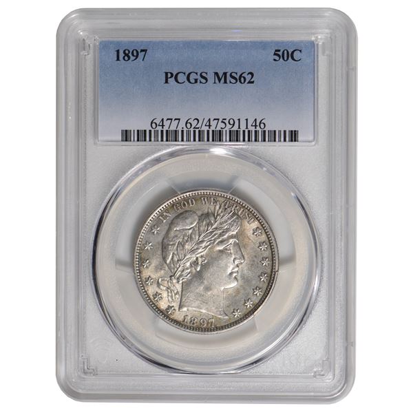 1897 Barber Half Dollar PCGS MS62