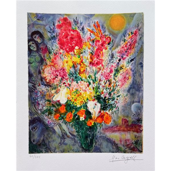 Marc Chagall FLORAL BOUQUET Facsimile Signed Limited Edition Giclee