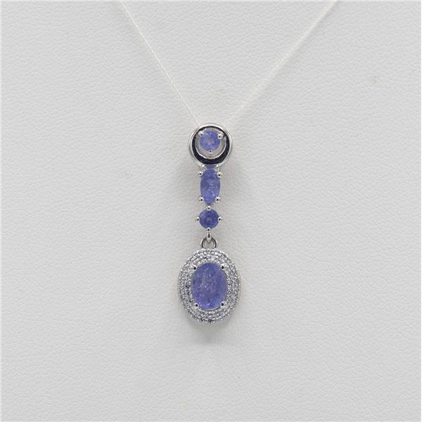 Certified Natural Tanzanite Pendant