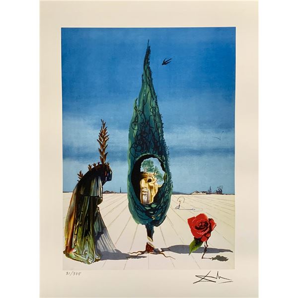 Salvador Dali ENIGMA OF THE ROSE Facsimile Signed Limited Edition Giclee