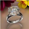 Image 3 : Sparkling 3ct White Fire Moissanite Ring