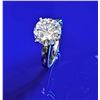Image 5 : Sparkling 3ct White Fire Moissanite Ring