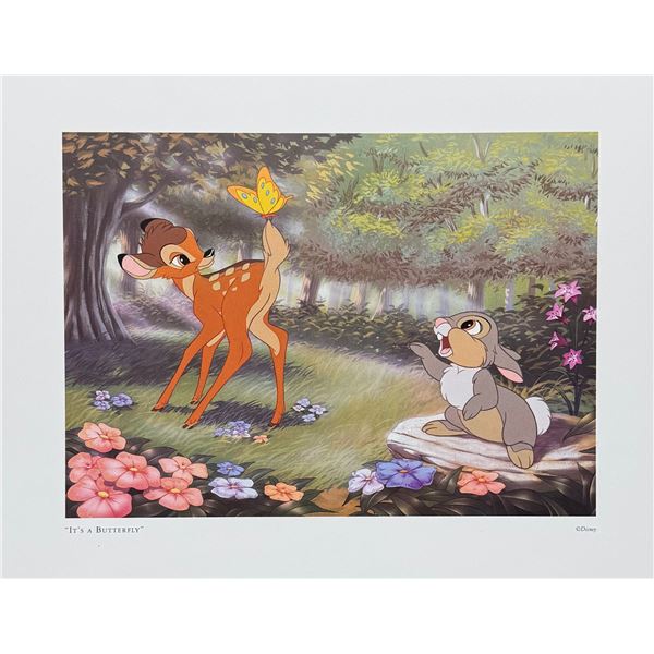 Disney BAMBI & THUMPER Lithograph