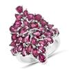 Image 1 : Sterling Silver 7.52ctw Rhodolite Ring