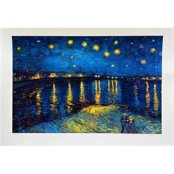 Vincent Van Gogh STARLIGHT OVER RHONE Estate Signed Limited Edition Giclee