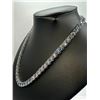 Image 3 : 18KT White Gold Plated 69ctw Lab Created Russian Alexandrite Necklace