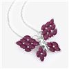 Image 3 : Plated Rhodium 3.12ctw Ruby Pendant