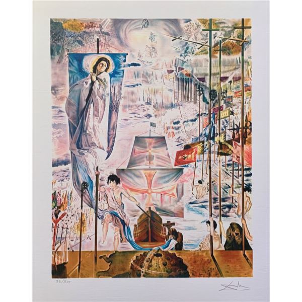 Salvador Dali DISCOVERY OF AMERICA Facsimile Signed Limited Edition Giclee
