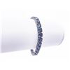 Image 2 : Plated 18KT White Gold 27ctw Russian Color Change Simulated Alexandrite Bracelet