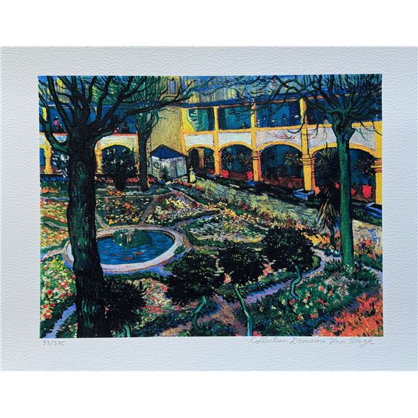 Vincent Van Gogh COURTYARD OF THE HOSPITAL AT ARLES Estate Signed Limited Edition Giclee