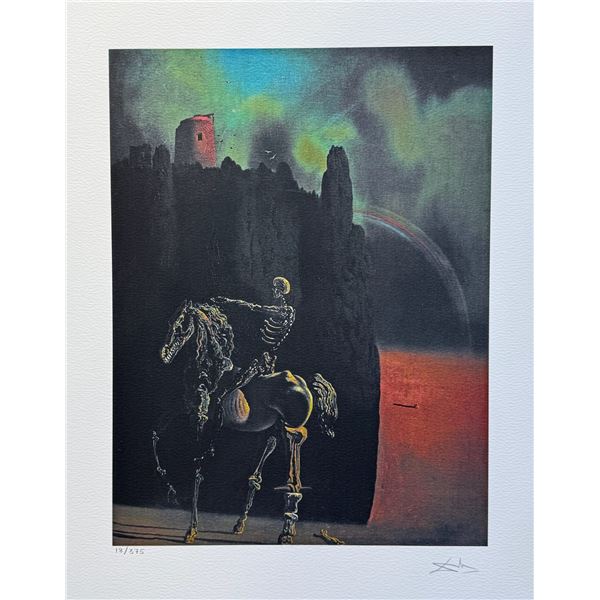 Salvador Dali HORSEMAN OF DEATH Facsimile Signed Limited Edition Giclee