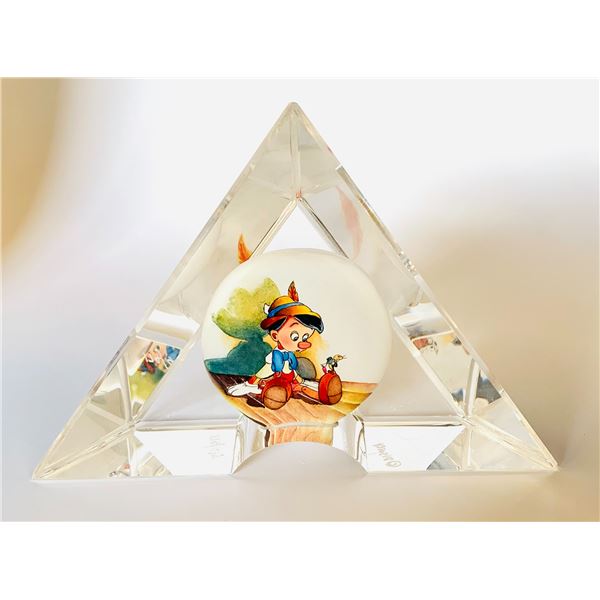 Disney Pinocchio Fine Art Glass Statue GOOD ADVICE by Toby Bluth