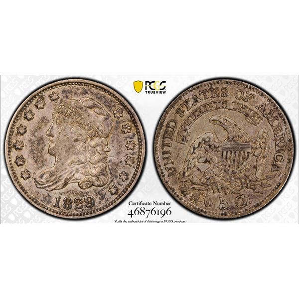 1829 Capped Bust Half Dime PCGS XF45
