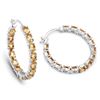 Image 2 : Plated Rhodium 4.80ctw Citrine Earrings