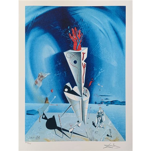 Salvador Dali APPARATUS & HAND Facsimile Signed Limited Edition Giclee