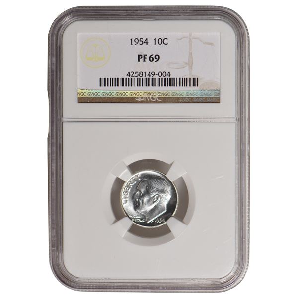 1954 Roosevelt Dime NGC PF69
