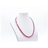 Image 1 : 18KT White Gold Plated 69ctw Simulated Padpaparacha Sapphire Necklace