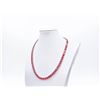 Image 6 : 18KT White Gold Plated 69ctw Simulated Padpaparacha Sapphire Necklace