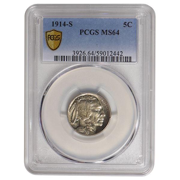 1914-S Buffalo Nickel PCGS MS64