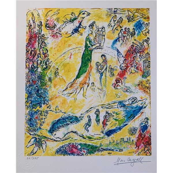 Marc Chagall SORCERER OF MUSIC Limited Edition Facsimile Signed Giclee