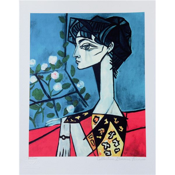 Pablo Picasso JACQUELINE ROQUE WITH FLOWERS Estate Signed Limited Edition Giclee