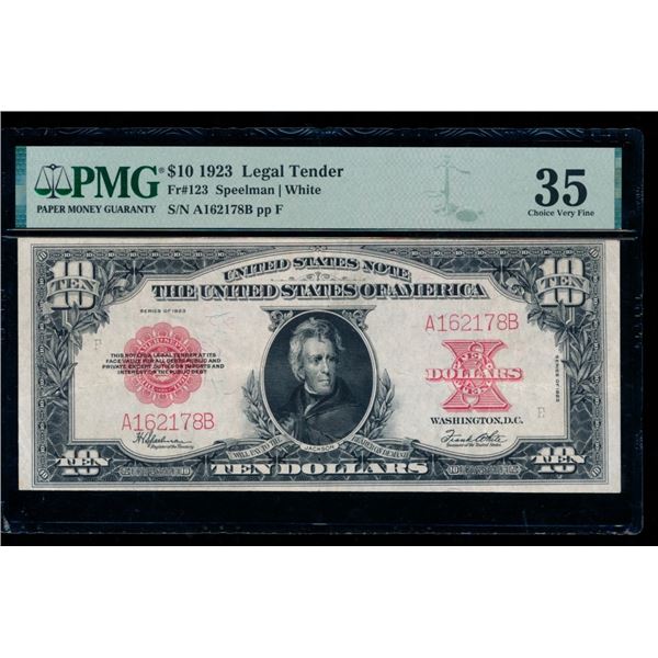 1923 $10 Legal Tender Note PMG 35