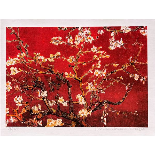 Vincent Van Gogh RED ALMOND BLOSSOMS Estate Signed Limited Edition Giclee