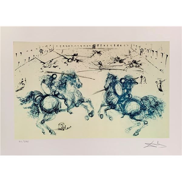 Salvador Dali COMBAT DE CHEVALIERS Facsimile Signed Limited Edition Giclee