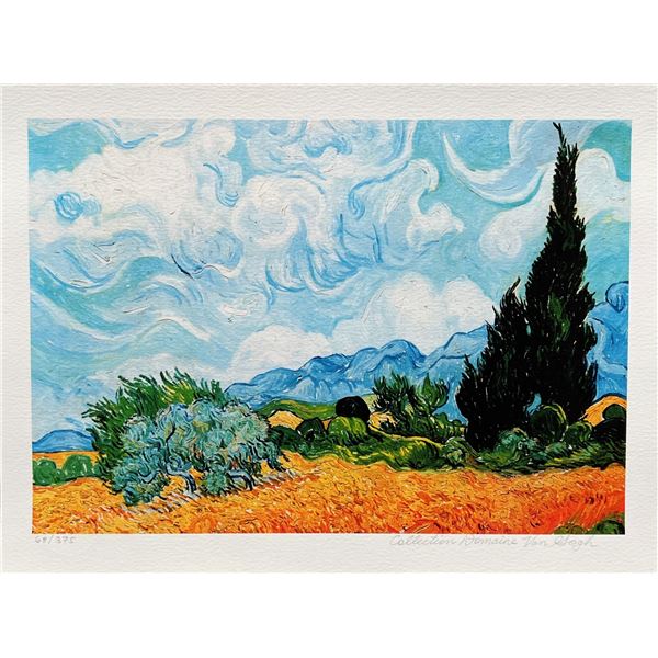 Vincent Van Gogh WHEAT FIELD Estate Signed Limited Edition Giclee