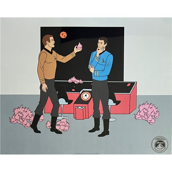 STAR TREK CAPTAIN KIRK MR SPOCK TRIBBLES Sericel Animation Art
