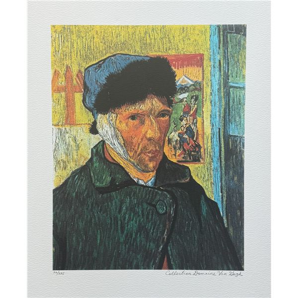 Vincent Van Gogh SELF PORTRAIT WITH BANDAGED EAR Estate Signed Limited Edition Giclee