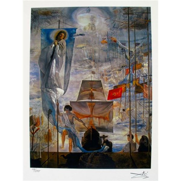 Salvador Dali DISCOVERY OF AMERICA Facsimile Signed Limited Edition Giclee
