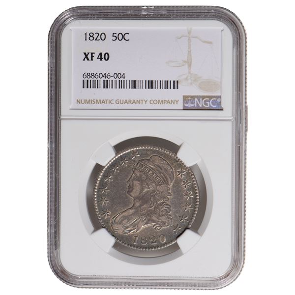 1820 Capped Bust Half Dollar NGC XF40