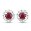 Image 3 : Plated Rhodium 2.17ctw Ruby and White Topaz Jewelry Set
