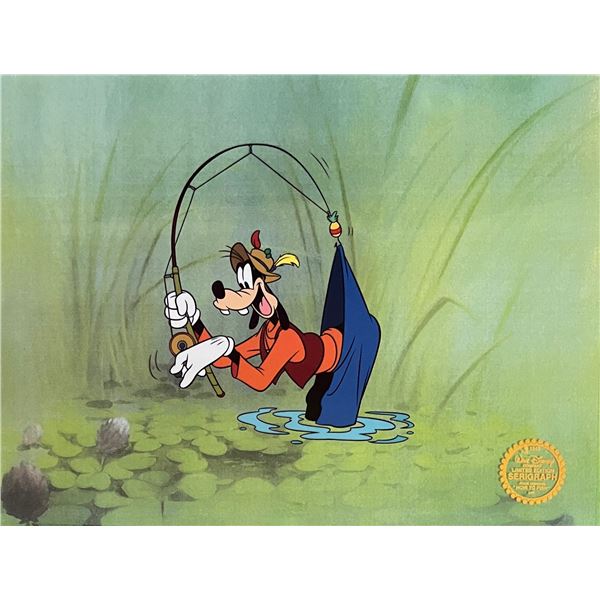 DISNEY GOOFY FISHING Limited Edition Sericel Animation Art Cel