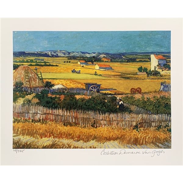 Vincent Van Gogh HARVEST LANDSCAPE IN ARLES Estate Signed Giclee