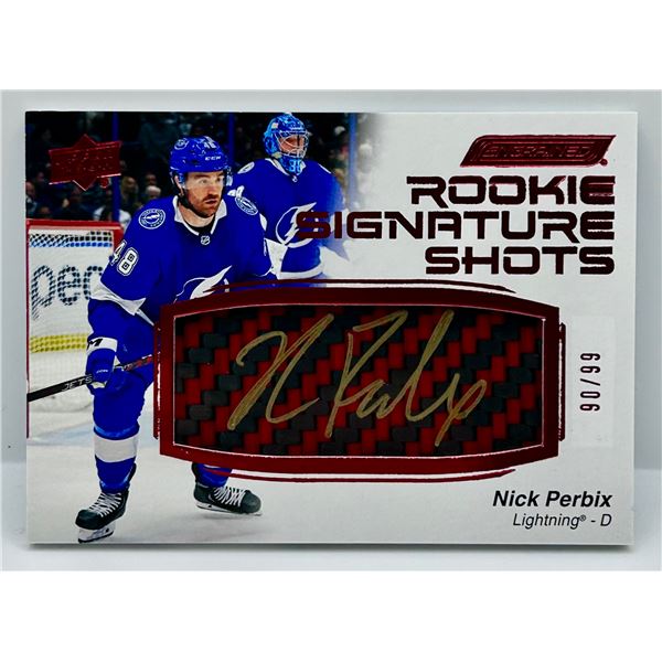 2023-24 UD Engrained Rookie Signature Shots - Nick Perbix