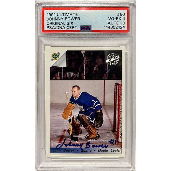 1991 Johnny Bower Auto Slab