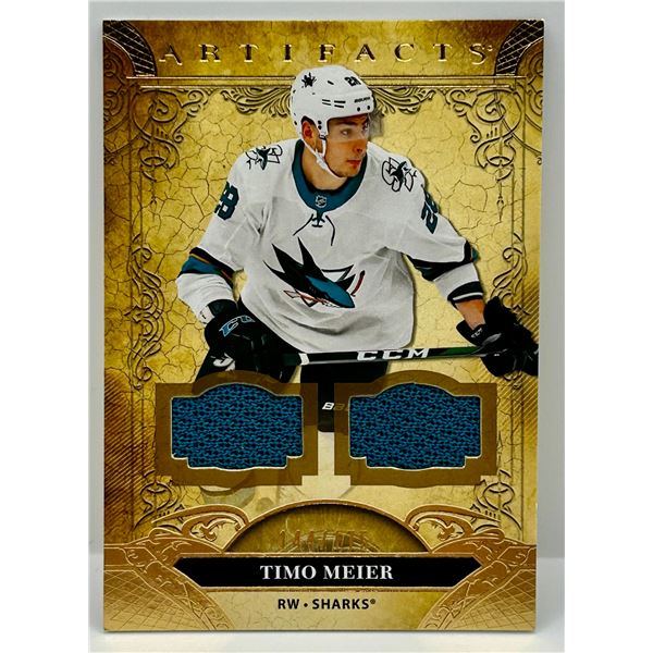 2020-21 UD Artifacts - Timo Meyer Dual Game Worn Patch