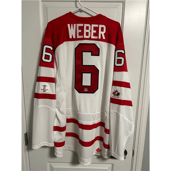 Shea Weber Signed 2010 Team Canada Olympic Gold Jersey