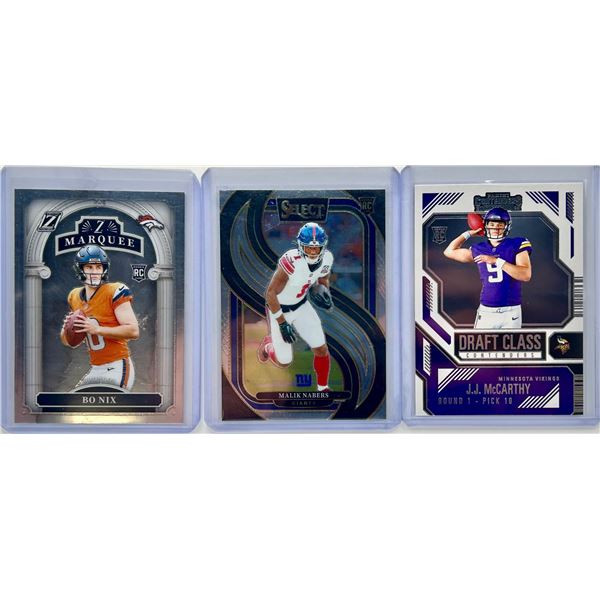 3 Card Football Lot - See Description