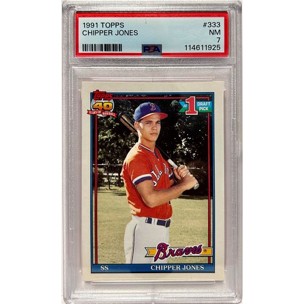 1991 Chipper Jones RC Slab